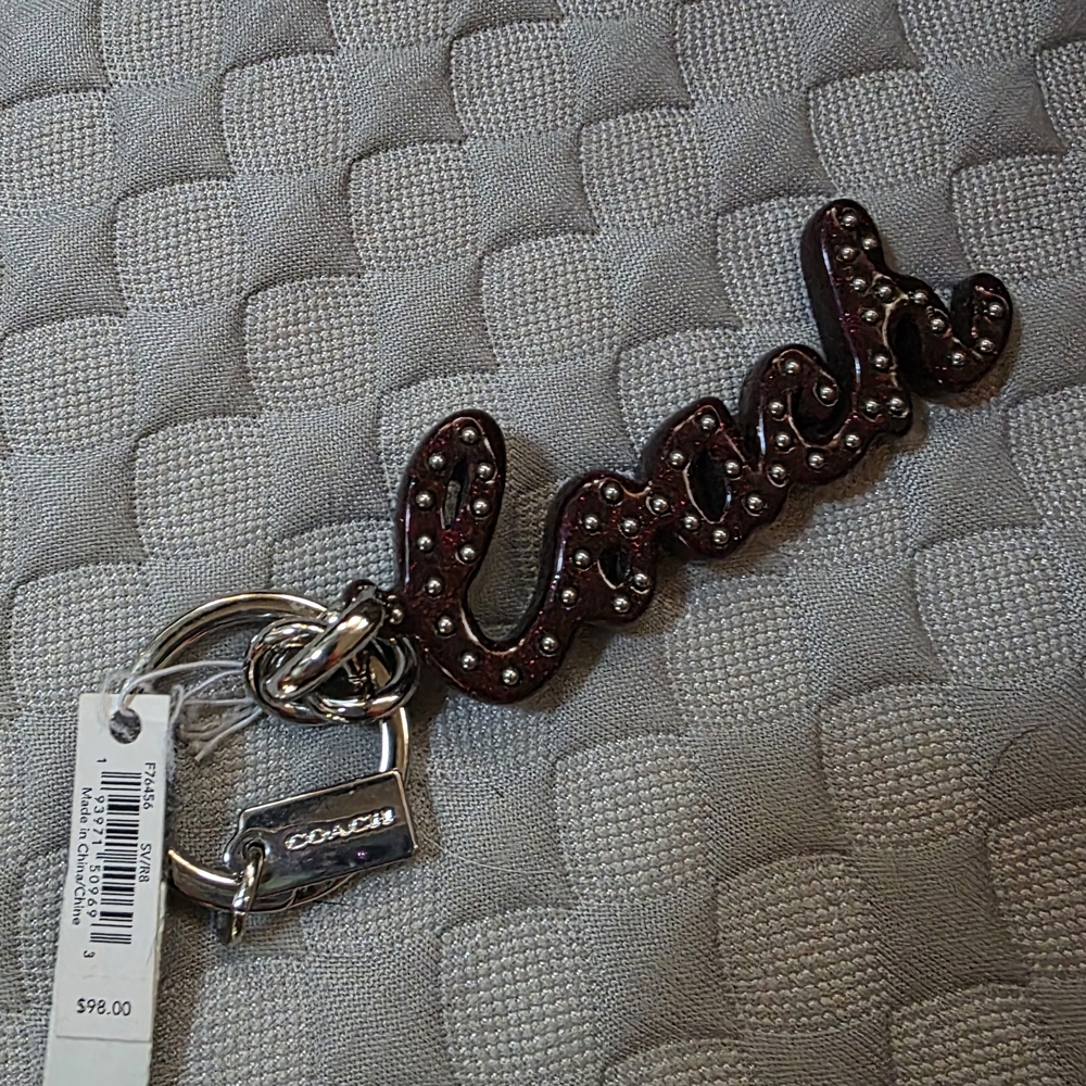Coach Burgundy Key Holder